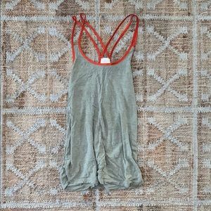 Tank with orange piping and cross back